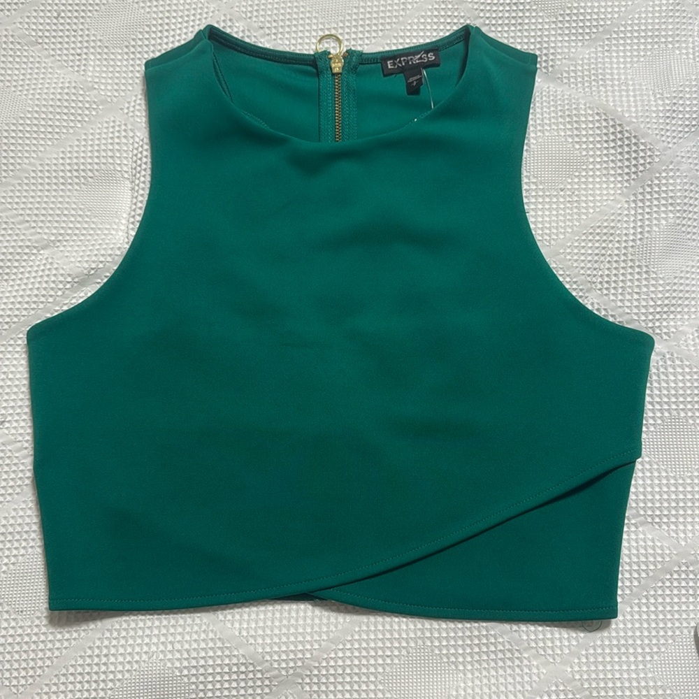 Express Green Women's Crop Top